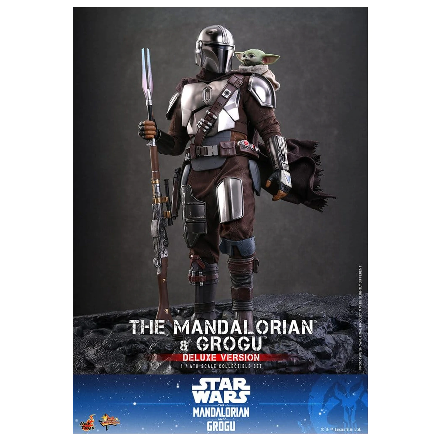 Star Wars: The Mandalorian & Grogu Movie Masterpiece Figurina de acțiune 1/6 The Mandalorian și Grogu (Deluxe Version) 31 cm poza produsului