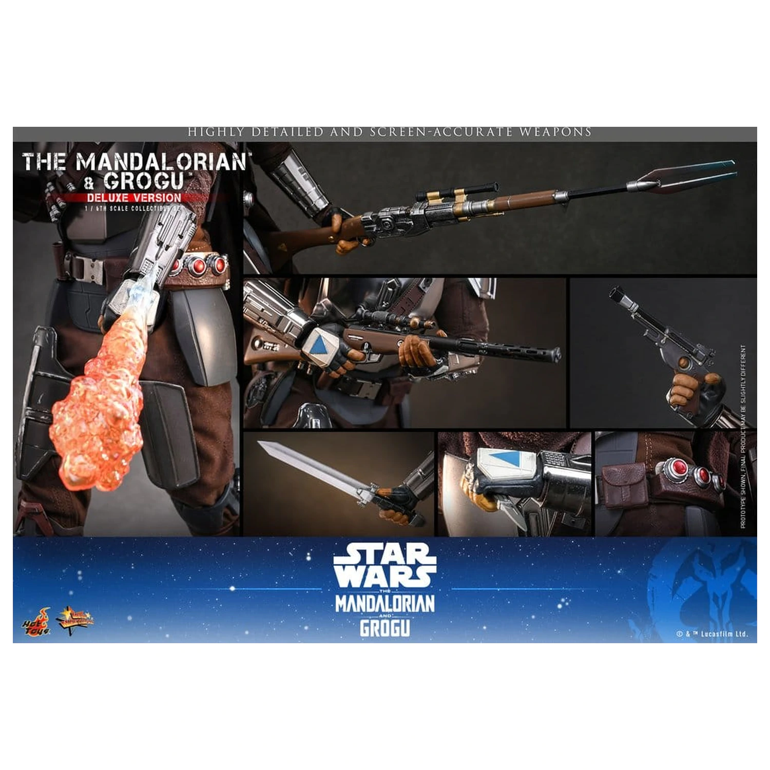 Star Wars: The Mandalorian & Grogu Movie Masterpiece Figurina de acțiune 1/6 The Mandalorian și Grogu (Deluxe Version) 31 cm poza produsului