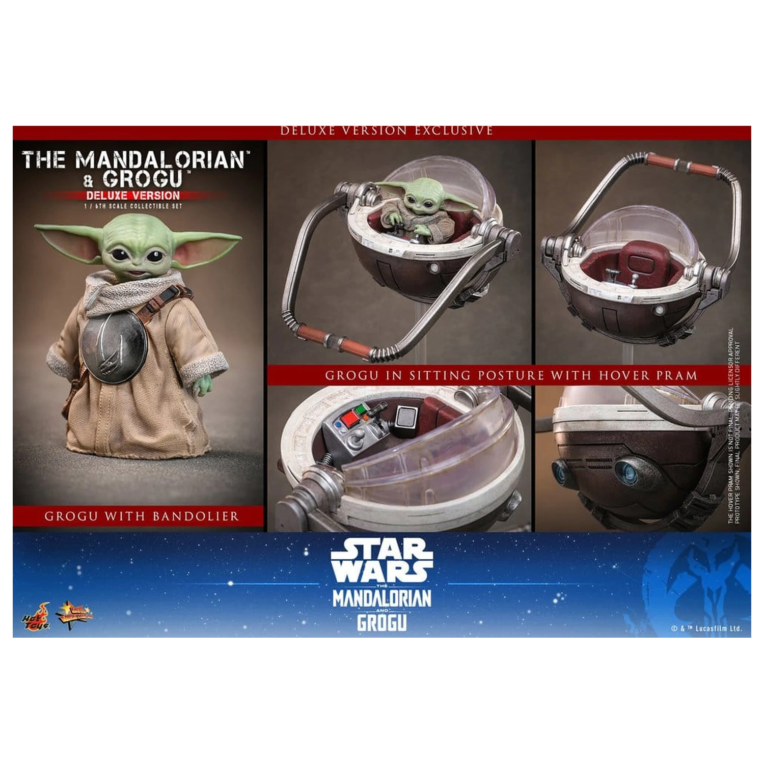 Star Wars: The Mandalorian & Grogu Movie Masterpiece Figurina de acțiune 1/6 The Mandalorian și Grogu (Deluxe Version) 31 cm poza produsului