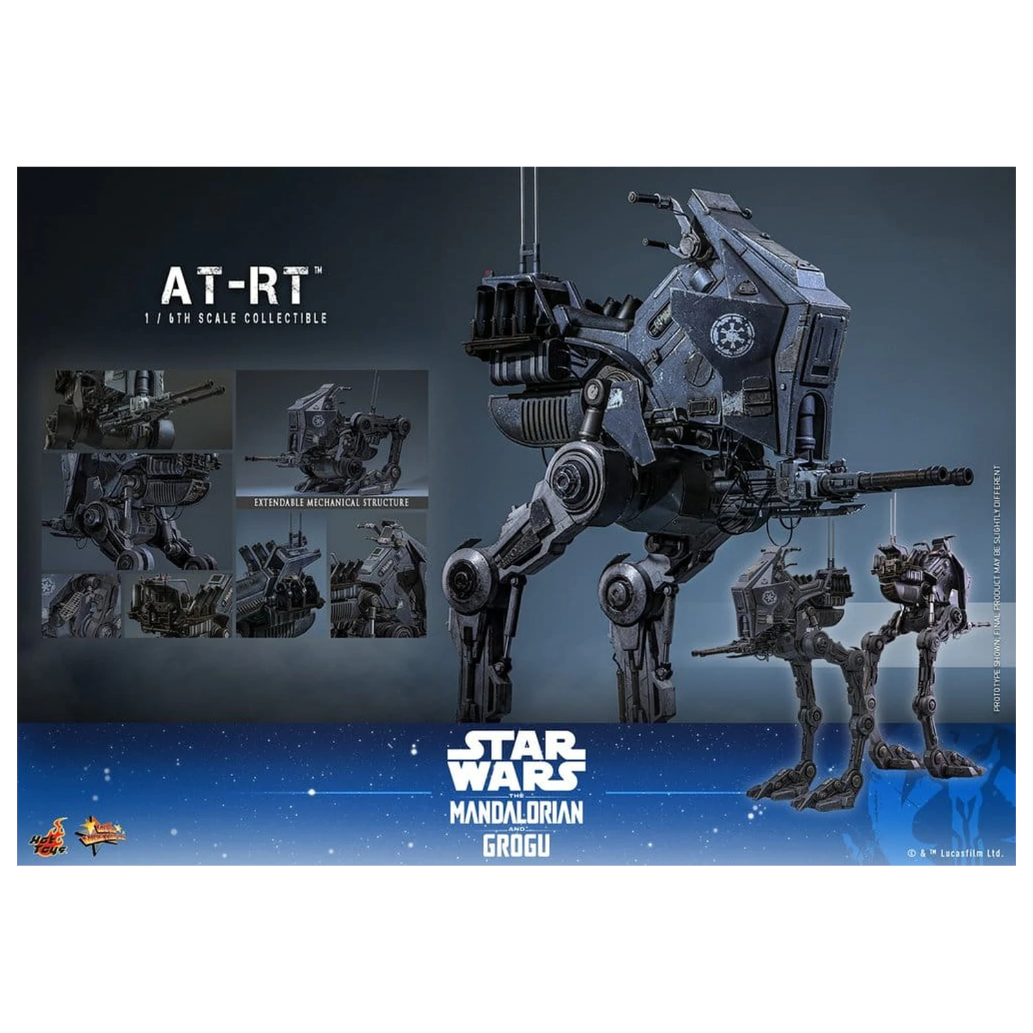 Star Wars: The Mandalorian & Grogu Movie Masterpiece Vehicul 1/6 AT-RT 60 cm poza produsului