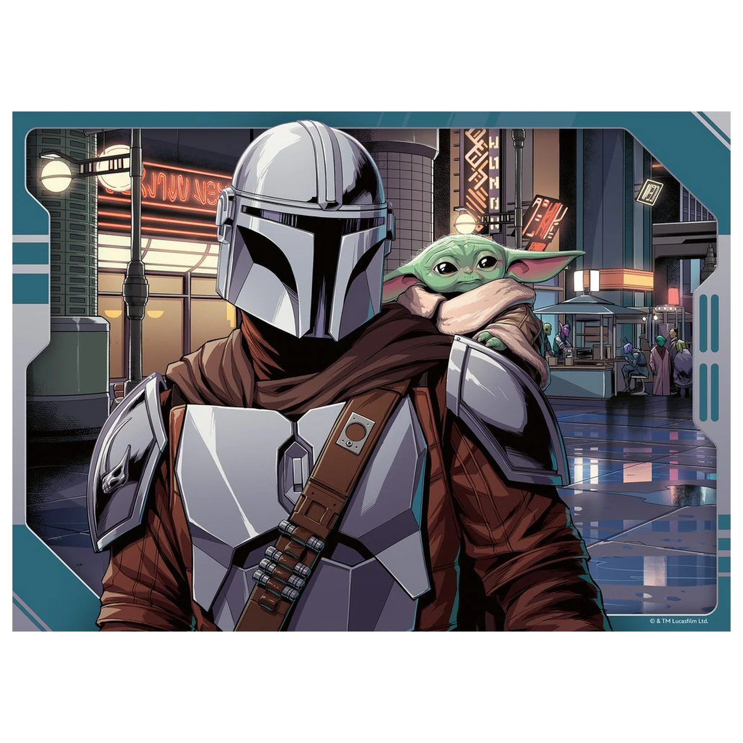 Star Wars The Mandalorian & Grogu puzzle 4x100 de piese poza produsului