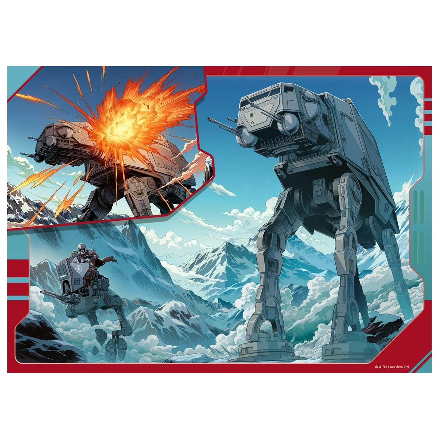Star Wars The Mandalorian & Grogu puzzle 4x100 de piese poza produsului