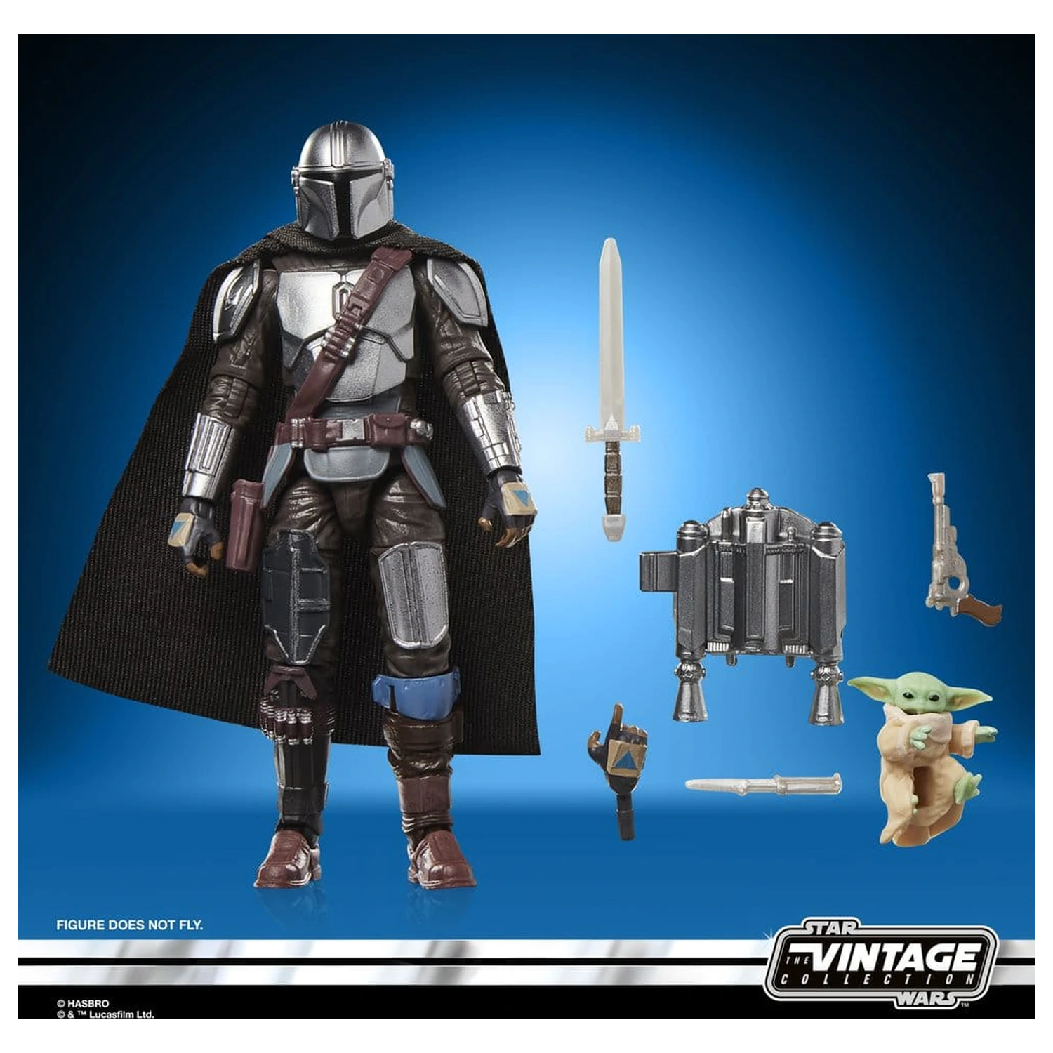 Star Wars: The Mandalorian & Grogu Vintage Collection figurina de actiune The Mandalorian & Grogu 10 cm poza produsului