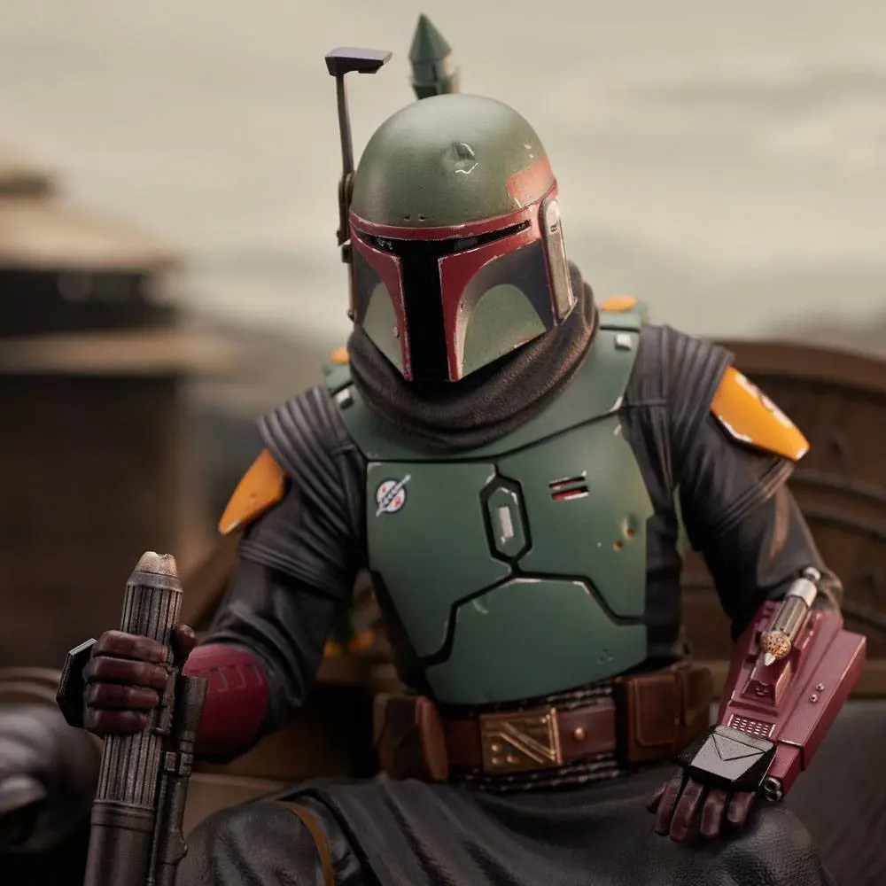 Star Wars: The Mandalorian Premier Collection Statuie 1/7 Boba Fett on Throne 24 cm poza produsului