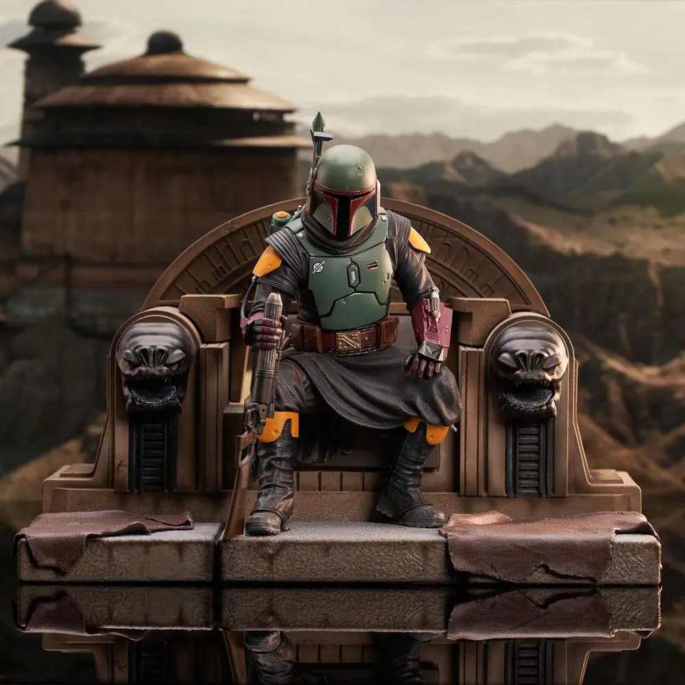 Star Wars: The Mandalorian Premier Collection Statuie 1/7 Boba Fett on Throne 24 cm poza produsului