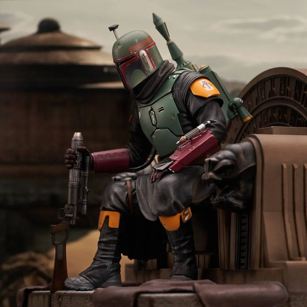 Star Wars: The Mandalorian Premier Collection Statuie 1/7 Boba Fett on Throne 24 cm poza produsului