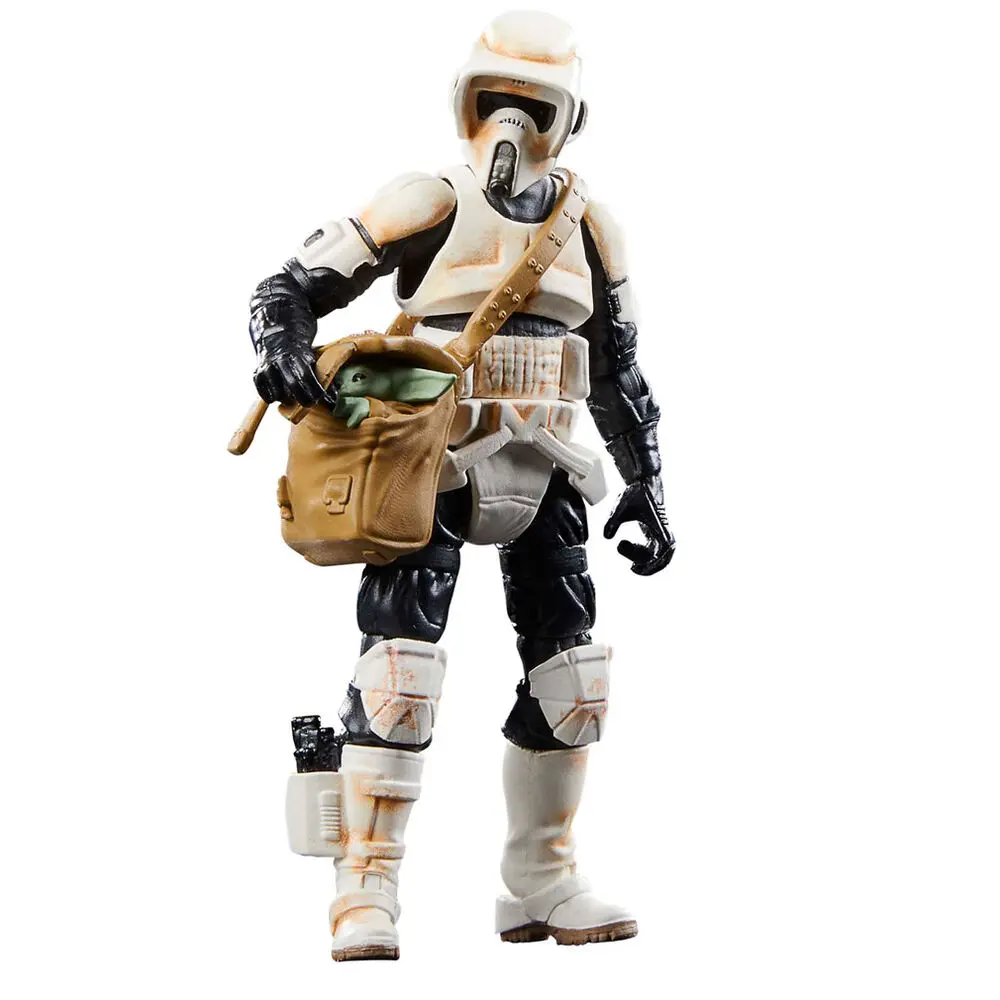 Star Wars: The Mandalorian Vintage Collection Vehicul cu Figurine Motocicletă Speeder cu Scout Trooper & Grogu poza produsului