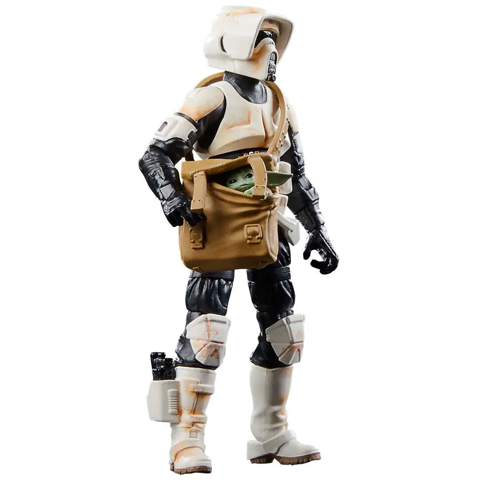 Star Wars: The Mandalorian Vintage Collection Vehicul cu Figurine Motocicletă Speeder cu Scout Trooper & Grogu poza produsului