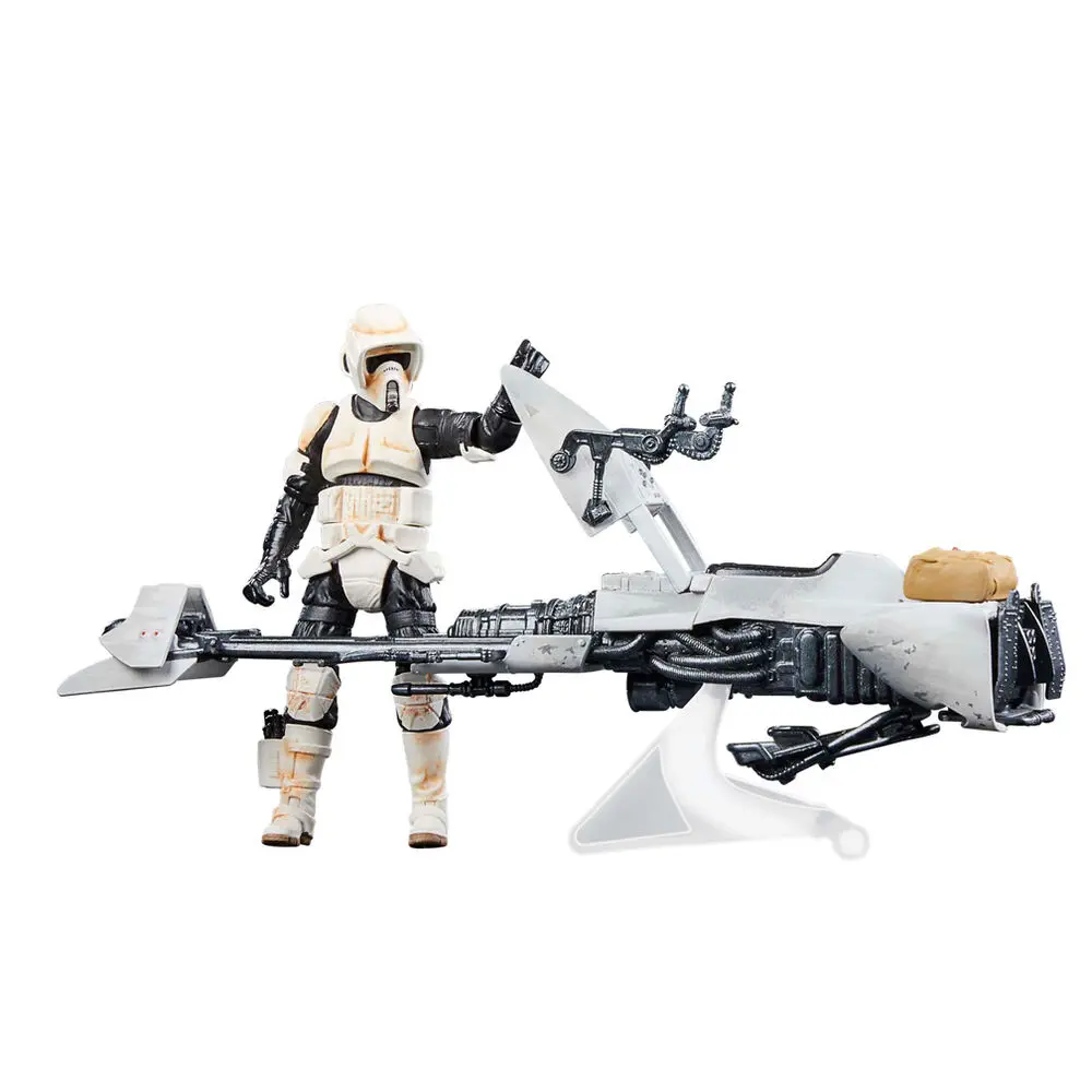 Star Wars: The Mandalorian Vintage Collection Vehicul cu Figurine Motocicletă Speeder cu Scout Trooper & Grogu poza produsului