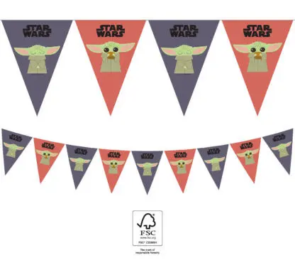 Star Wars The Mandalorian ghirlanda decorativa cu stegulete FSC 2.3 m poza produsului
