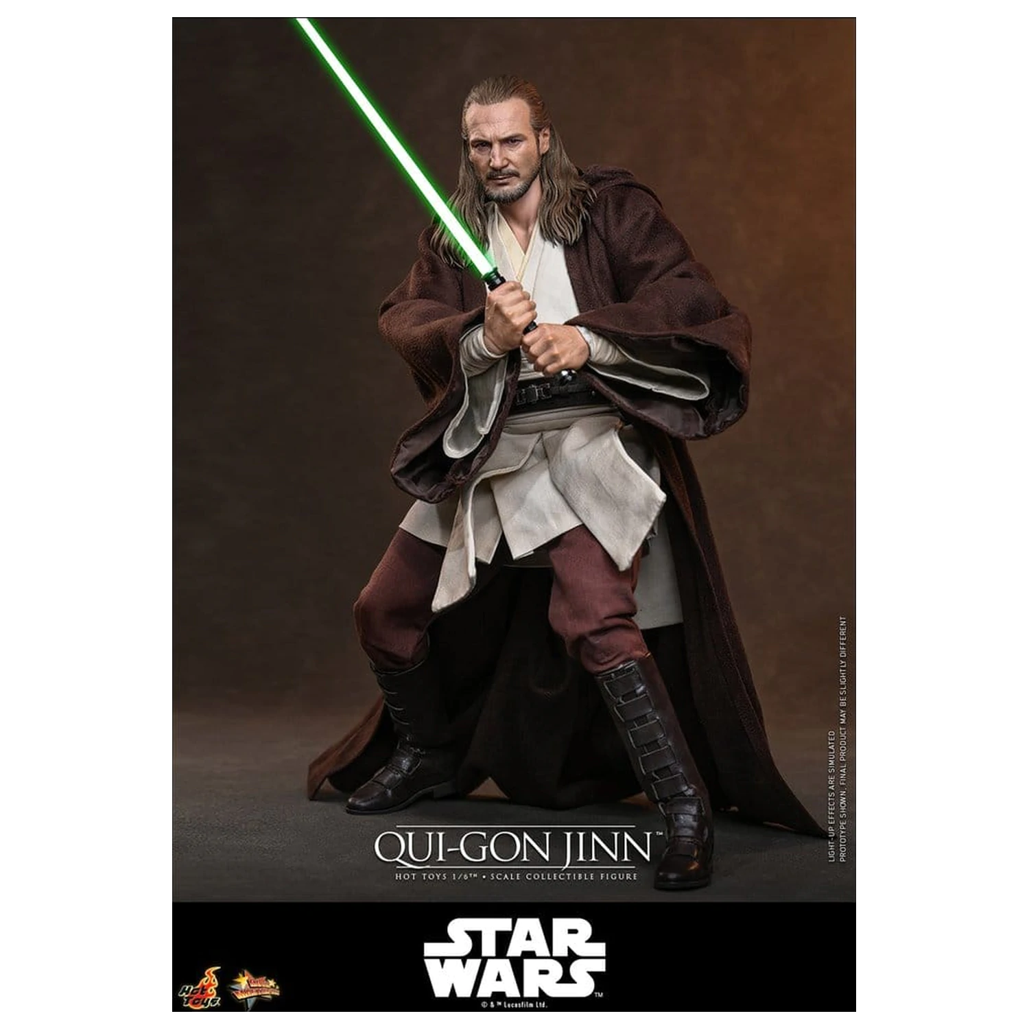 Star Wars: The Phantom Menace Movie Masterpiece Figurina de actiune 1/6 Qui-Gon Jinn (Artisan Edition) Hot Toys Exclusive 32 cm poza produsului