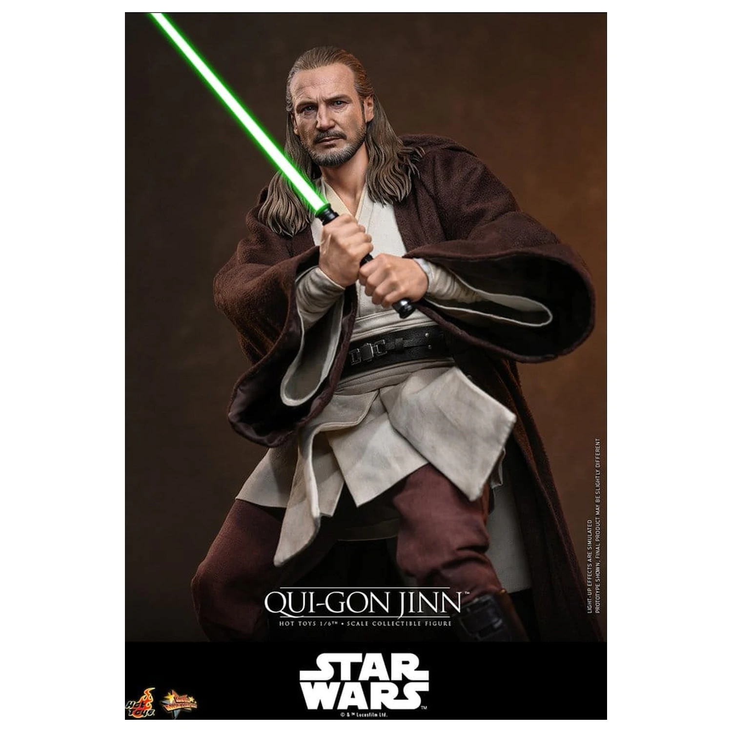 Star Wars: The Phantom Menace Movie Masterpiece Figurina de actiune 1/6 Qui-Gon Jinn (Artisan Edition) Hot Toys Exclusive 32 cm poza produsului