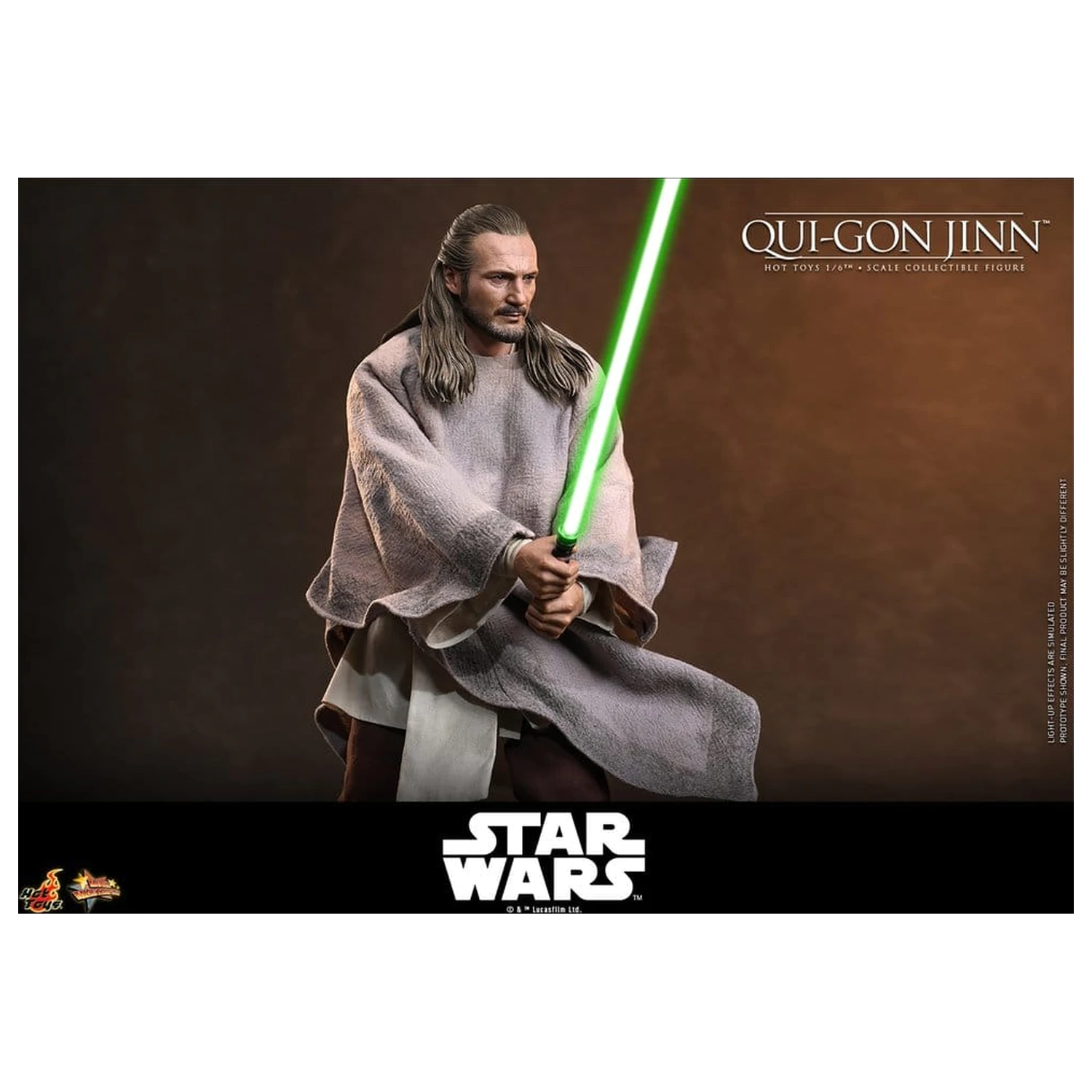 Star Wars: The Phantom Menace Movie Masterpiece Figurina de actiune 1/6 Qui-Gon Jinn (Artisan Edition) Hot Toys Exclusive 32 cm poza produsului