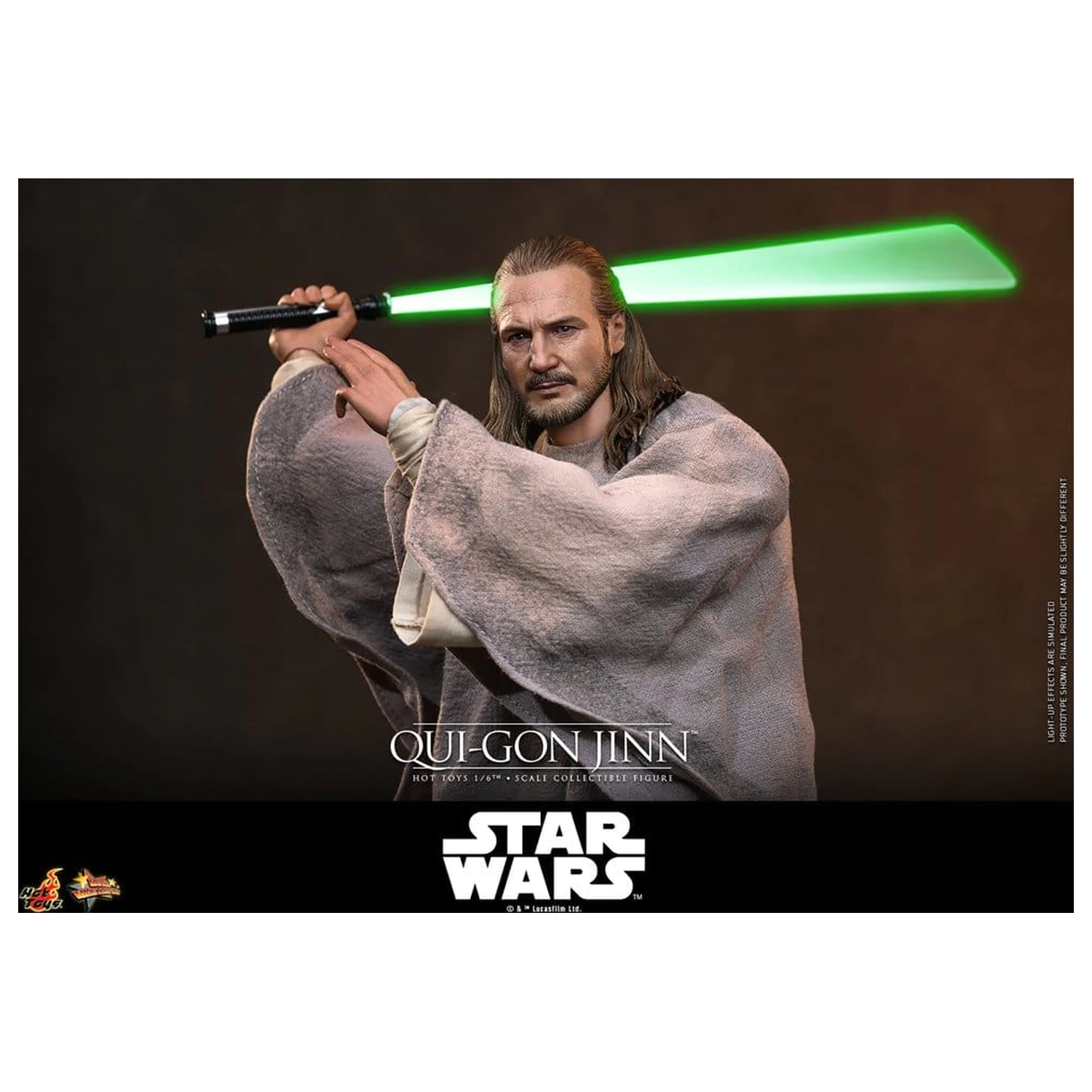 Star Wars: The Phantom Menace Movie Masterpiece Figurina de actiune 1/6 Qui-Gon Jinn (Artisan Edition) Hot Toys Exclusive 32 cm poza produsului