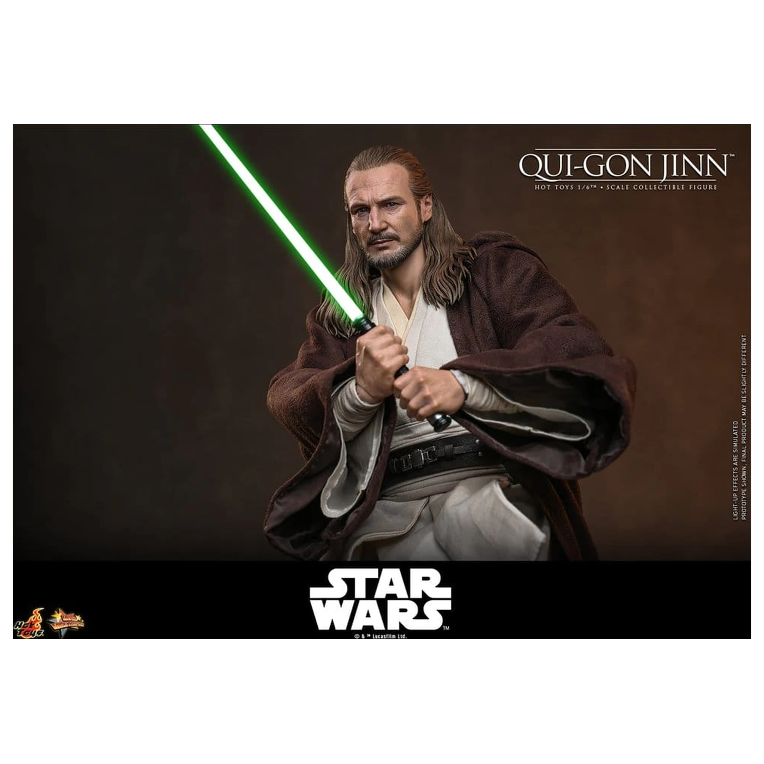 Star Wars: The Phantom Menace Movie Masterpiece Figurina de actiune 1/6 Qui-Gon Jinn (Artisan Edition) Hot Toys Exclusive 32 cm poza produsului