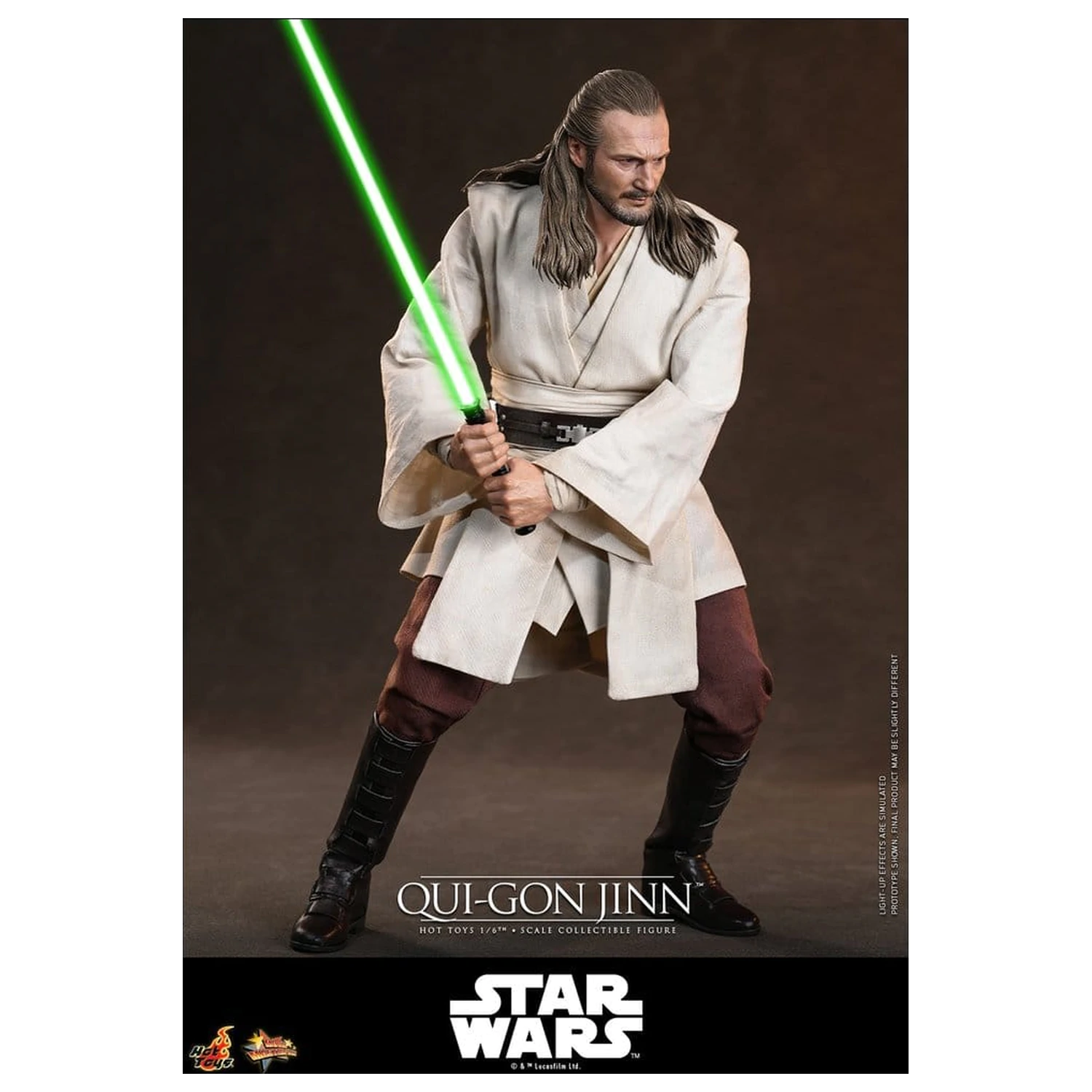 Star Wars: The Phantom Menace Movie Masterpiece Figurina de actiune 1/6 Qui-Gon Jinn (Artisan Edition) Hot Toys Exclusive 32 cm poza produsului