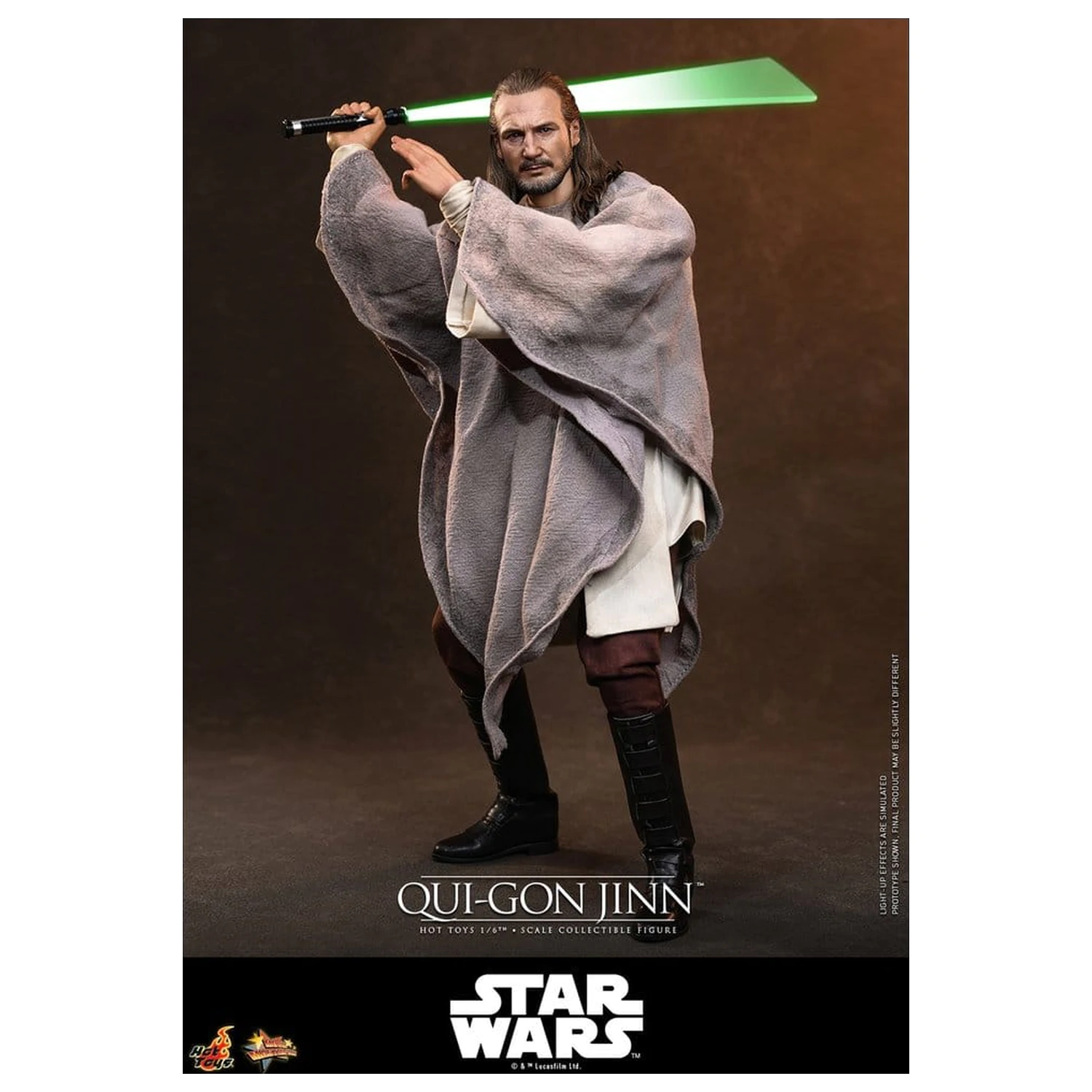 Star Wars: The Phantom Menace Movie Masterpiece Figurina de actiune 1/6 Qui-Gon Jinn (Artisan Edition) Hot Toys Exclusive 32 cm poza produsului