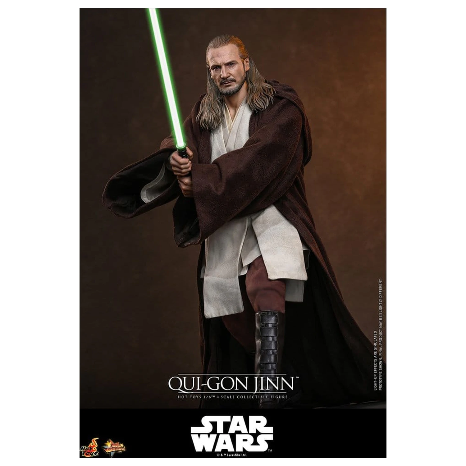Star Wars: The Phantom Menace Movie Masterpiece Figurina de actiune 1/6 Qui-Gon Jinn (Artisan Edition) Hot Toys Exclusive 32 cm poza produsului