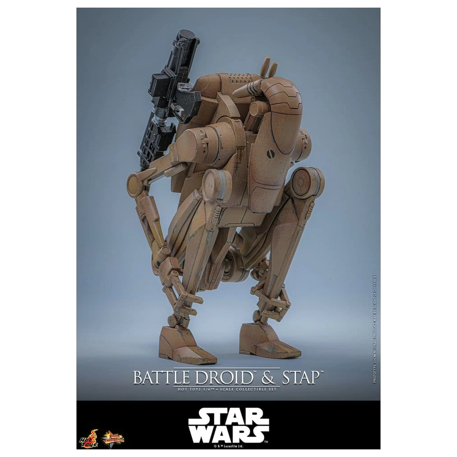 Star Wars: The Phantom Menace Movie Masterpiece Set de figurine de acțiune 1/6 Battle Droid si STAP 32 cm poza produsului