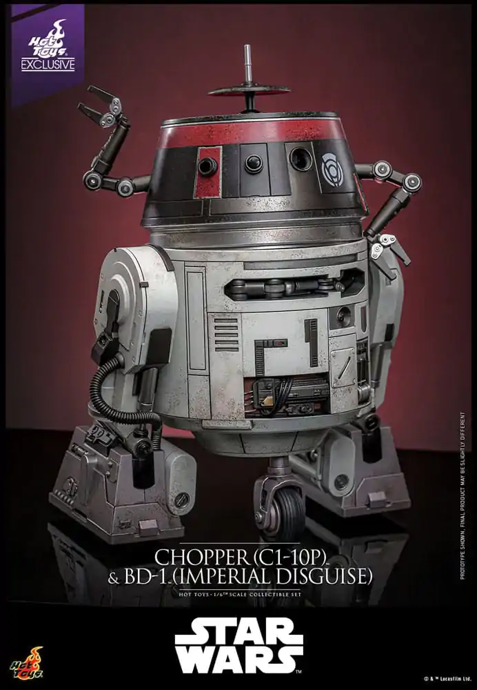 Star Wars Set de figurine de actiune 1/6 Chopper (C1-10P™) & BD-1™ (Imperial Disguise) 18 cm & 8 cm poza produsului