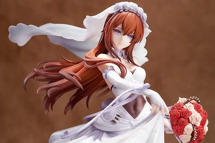 Figurină PVC 1/7 Kurisu Makise: Rochie de Mireasă Ver. 26 cm poza produsului