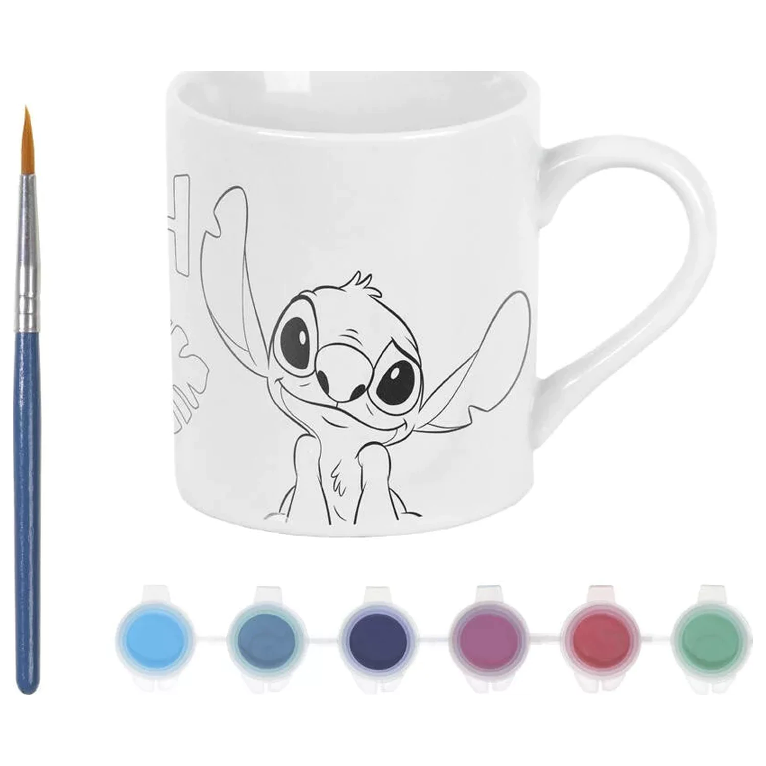 Stitch Alien cana de portelan pentru pictat 235 ml poza produsului
