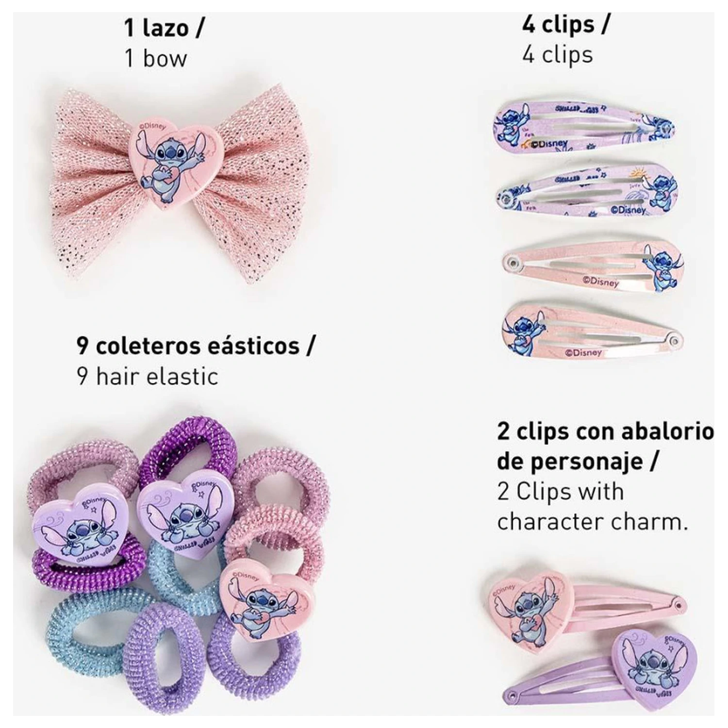 Set Accesorii de Par Stitch Alien Love in Geanta poza produsului