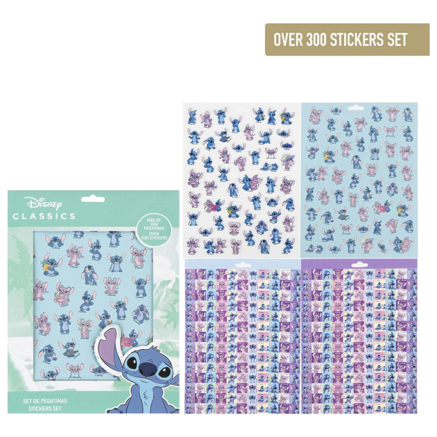 Stitch Alien Set autocolante 300 bucăți poza produsului