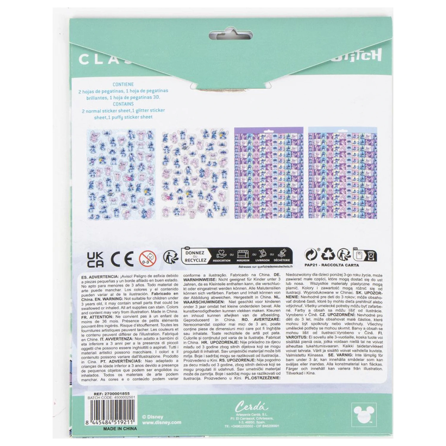 Stitch Alien Set autocolante 300 bucăți poza produsului