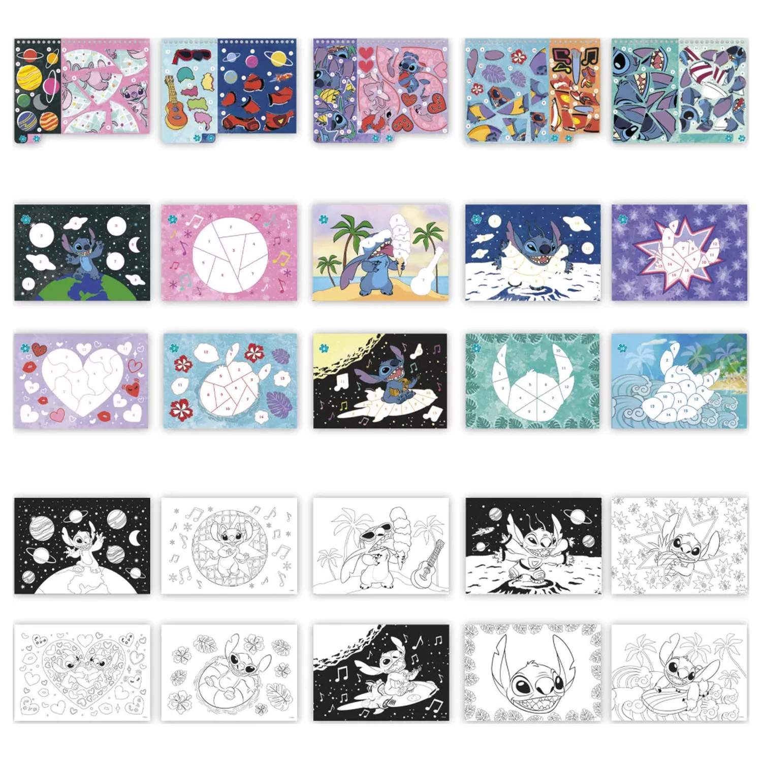 Stitch Alien Sticker Set Creativ poza produsului