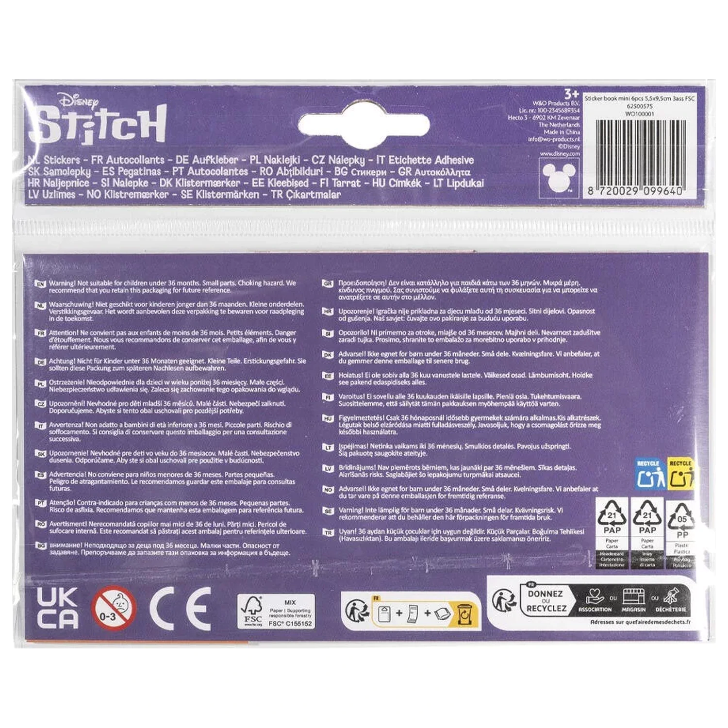 Stitch Aliens Set Mini Stickere 6 piese poza produsului