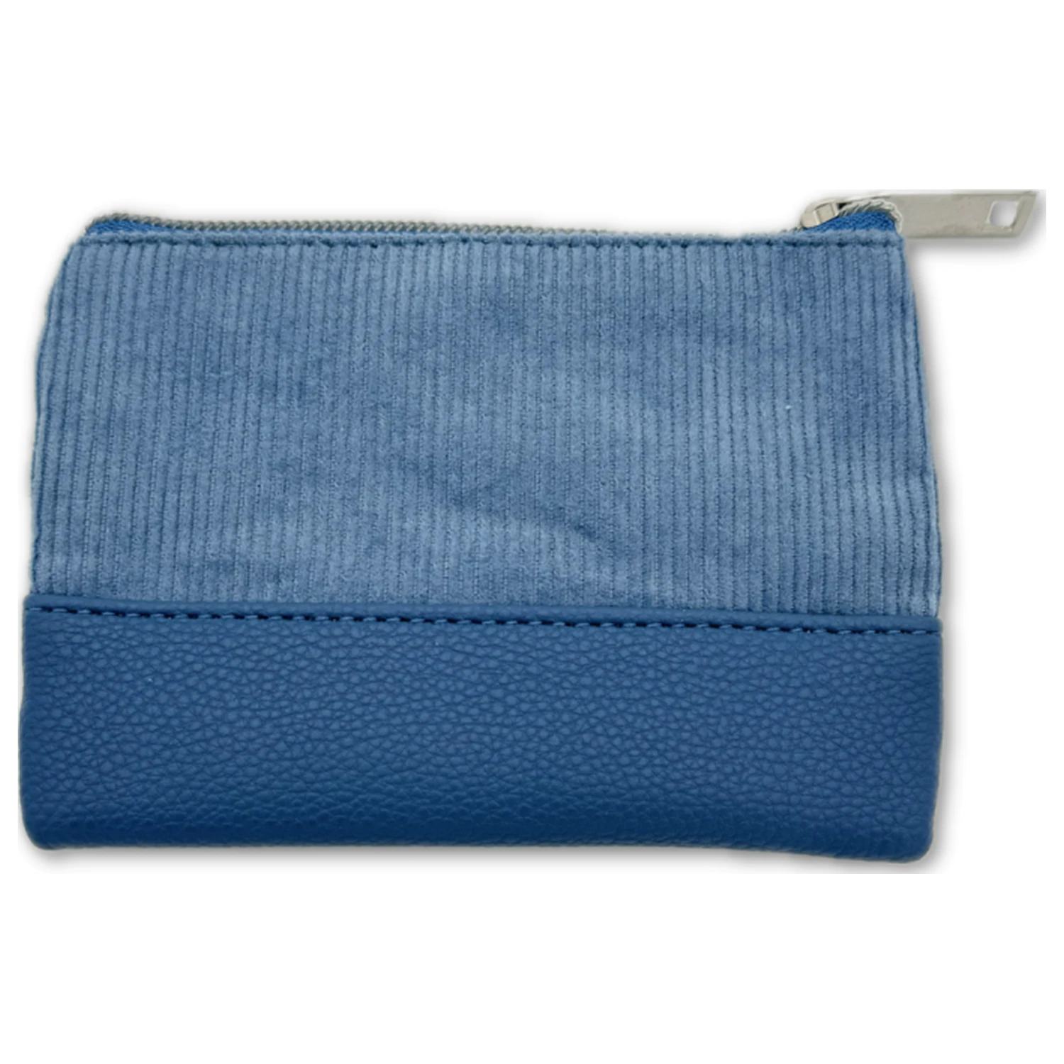 Stitch & Angel Blue Corduroy Fashion Duo Pouch Portofel poza produsului