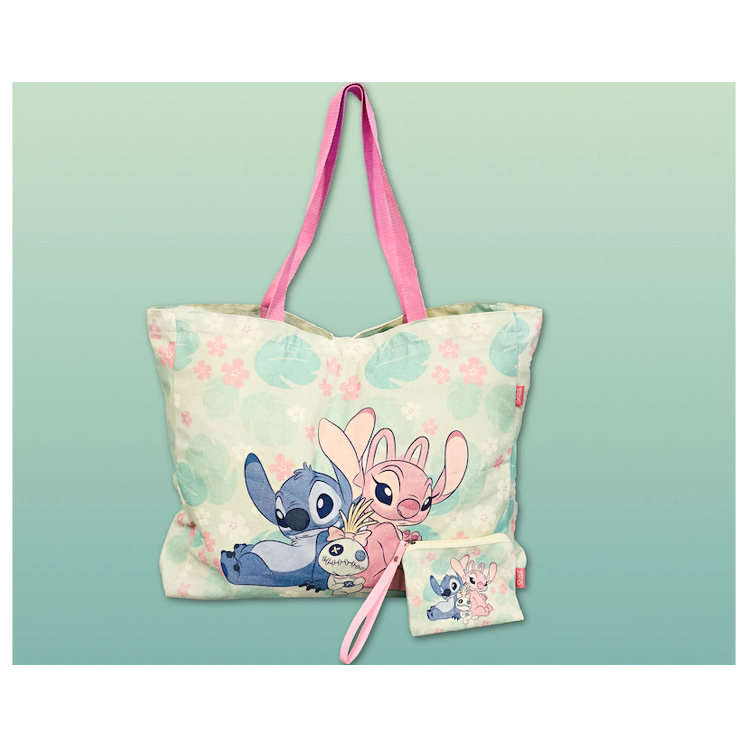 Stitch & Angel Bundle Summer Wave Geanta de umar + Portofel tip Pouch poza produsului