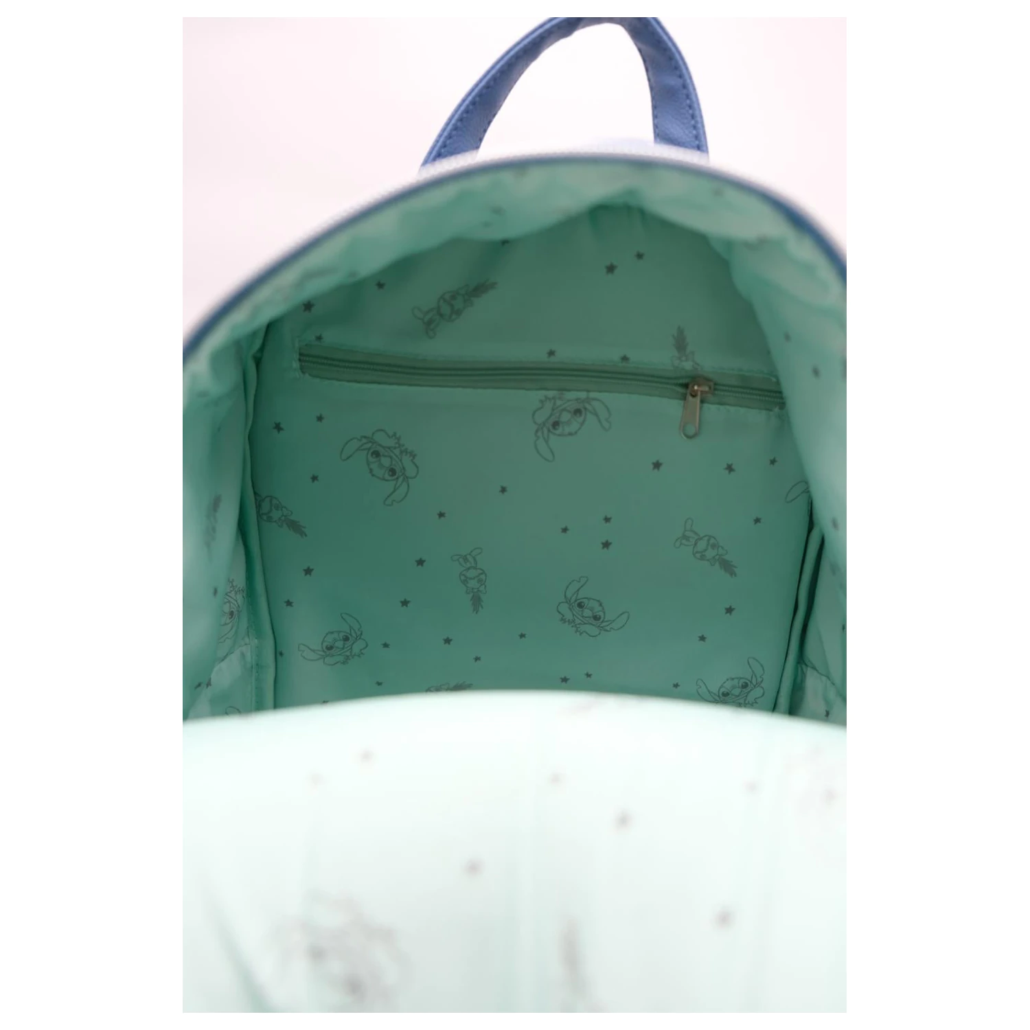 Stitch & Angel Fashion Duo Rucsac Albastru din Catifea Reiată poza produsului
