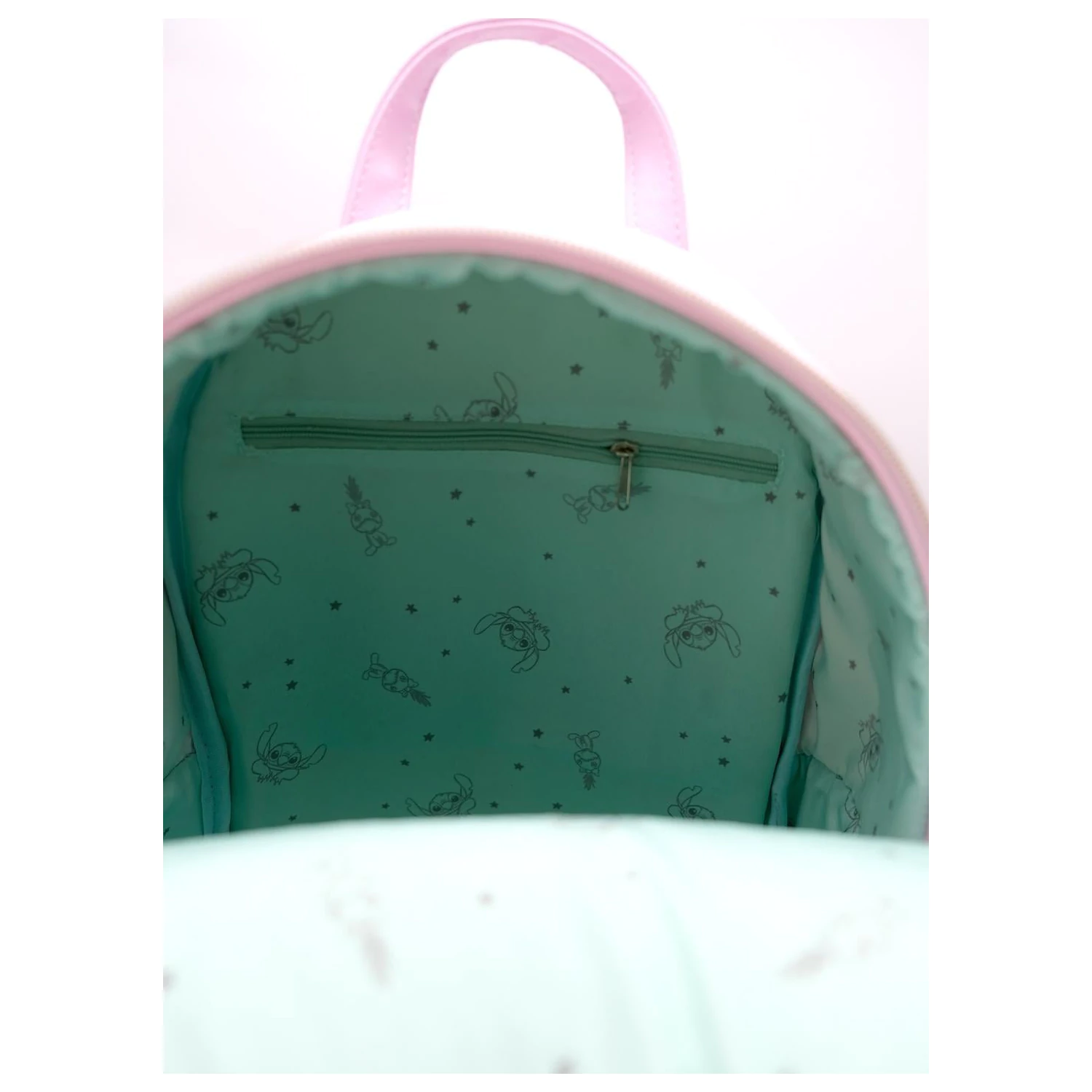 Rucsac Stitch & Angel Fashion Duo din catifea reiată roz 32x25x14cm poza produsului