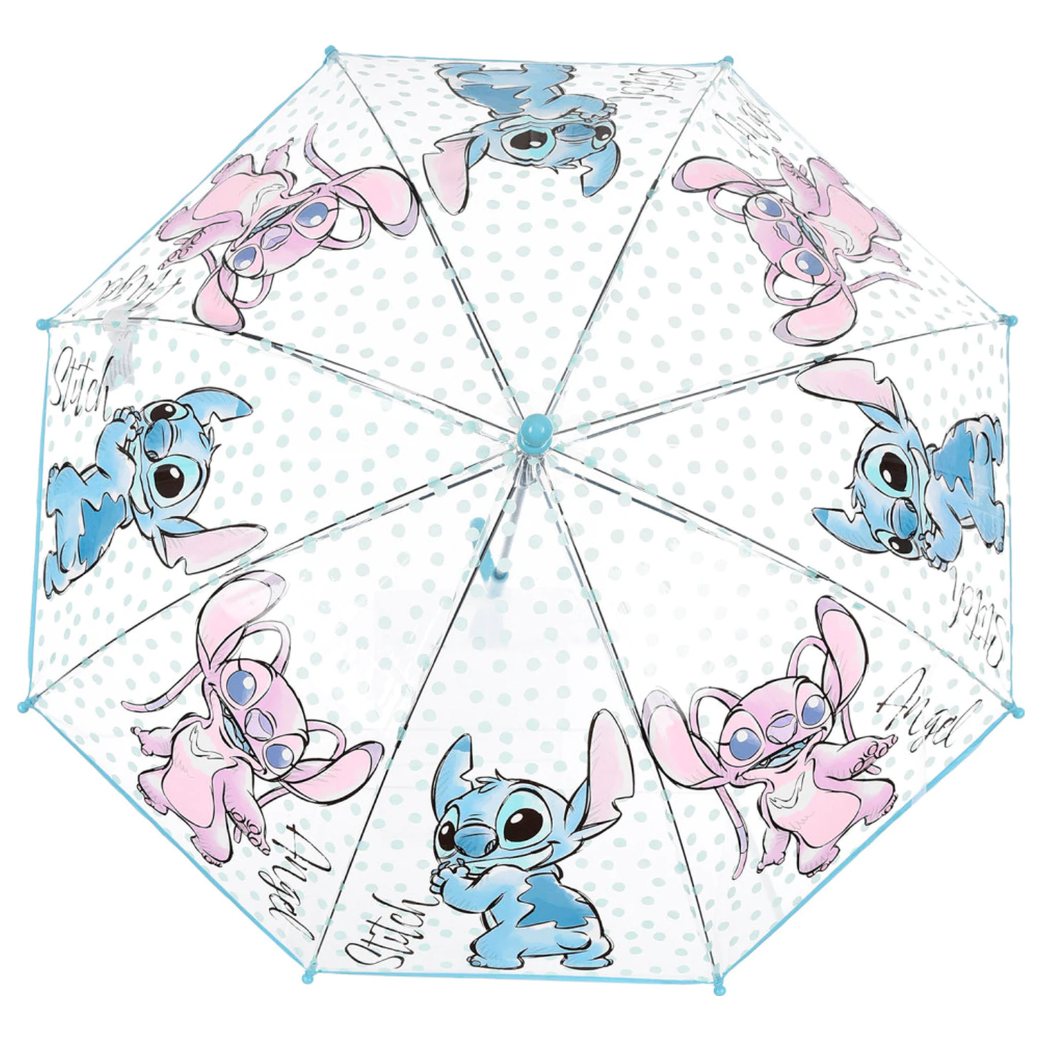 Stitch Angel umbrela transparenta pentru copii 72 cm poza produsului