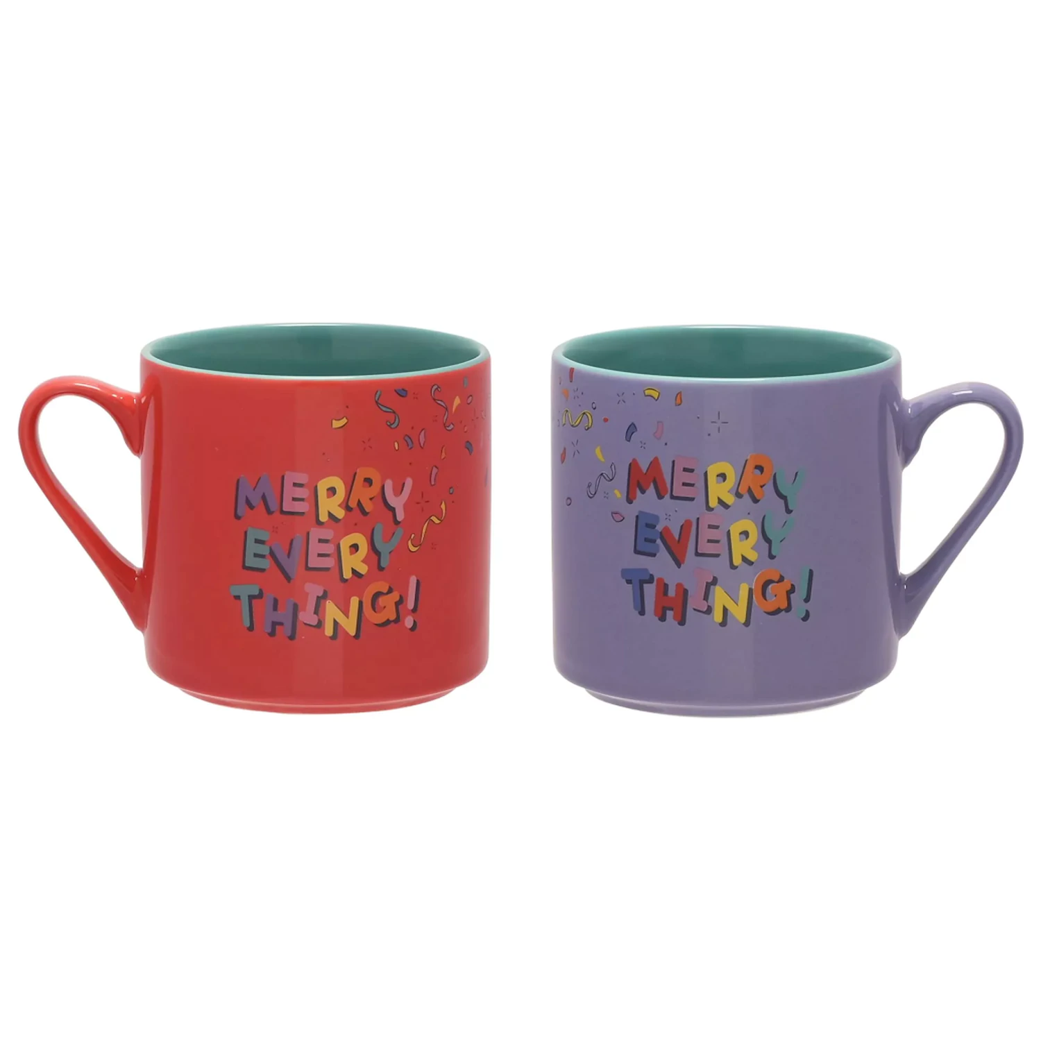 Stitch & Angel Merry Everything Set de 2 căni colorate poza produsului