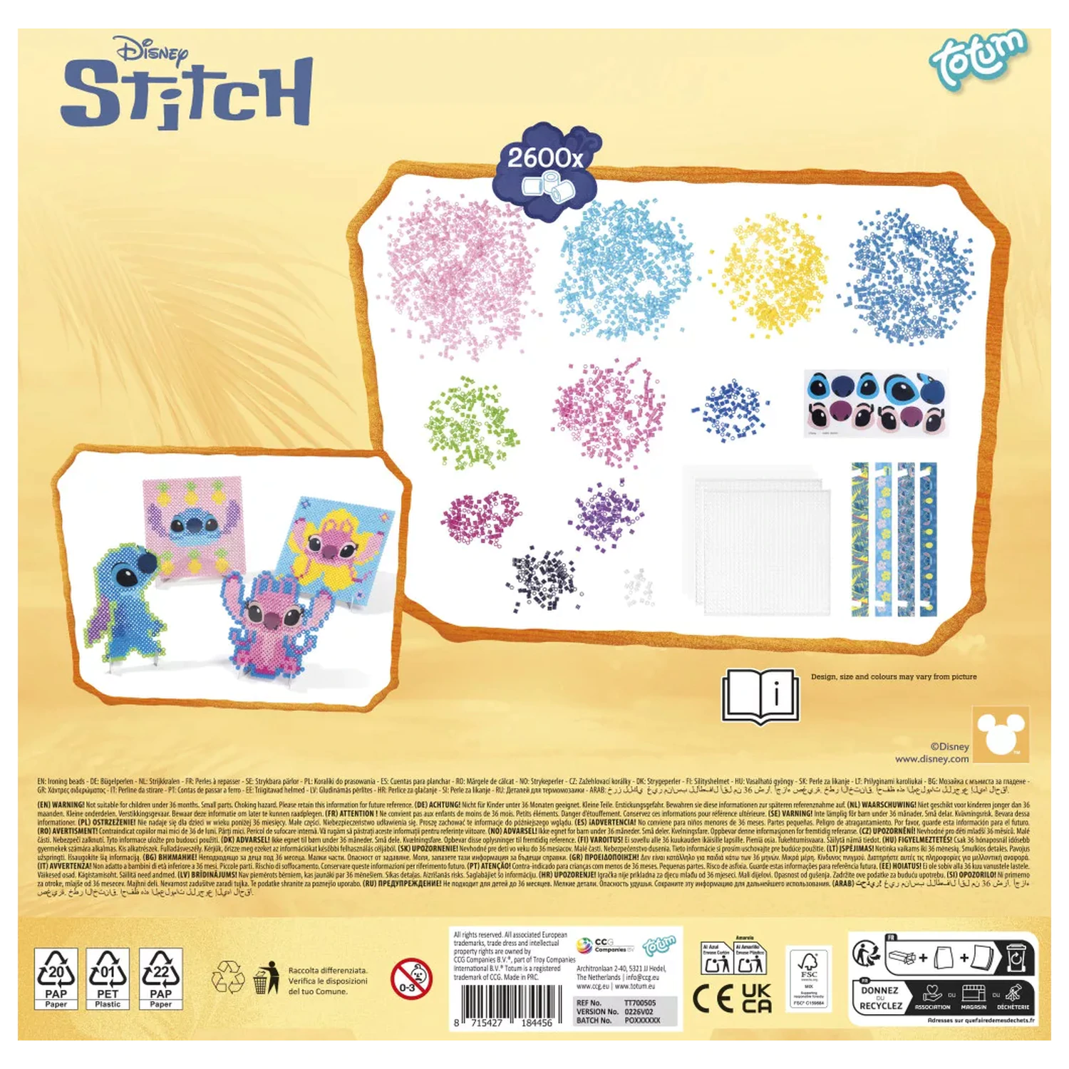 Stitch Angel Iron-on Bead Set creativ poza produsului