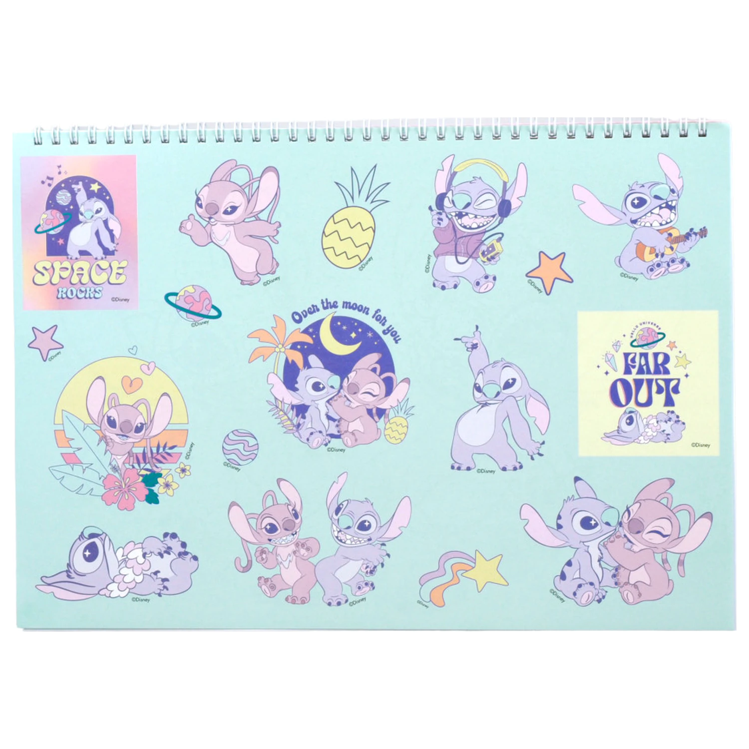 Stitch Blast A/4 Caiet de schite spiralat 40 de foi cu autocolante poza produsului