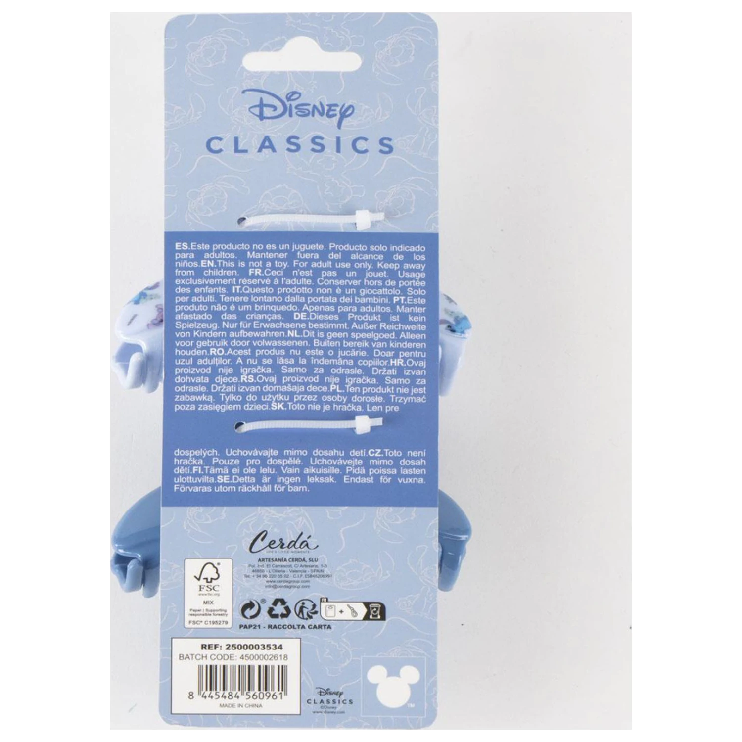 Lilo & Stitch Blue Set de 2 Clame de Par poza produsului