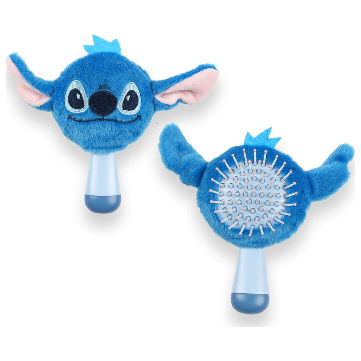 Stitch Blue mini perie de par de plus, pieptene 13 cm poza produsului