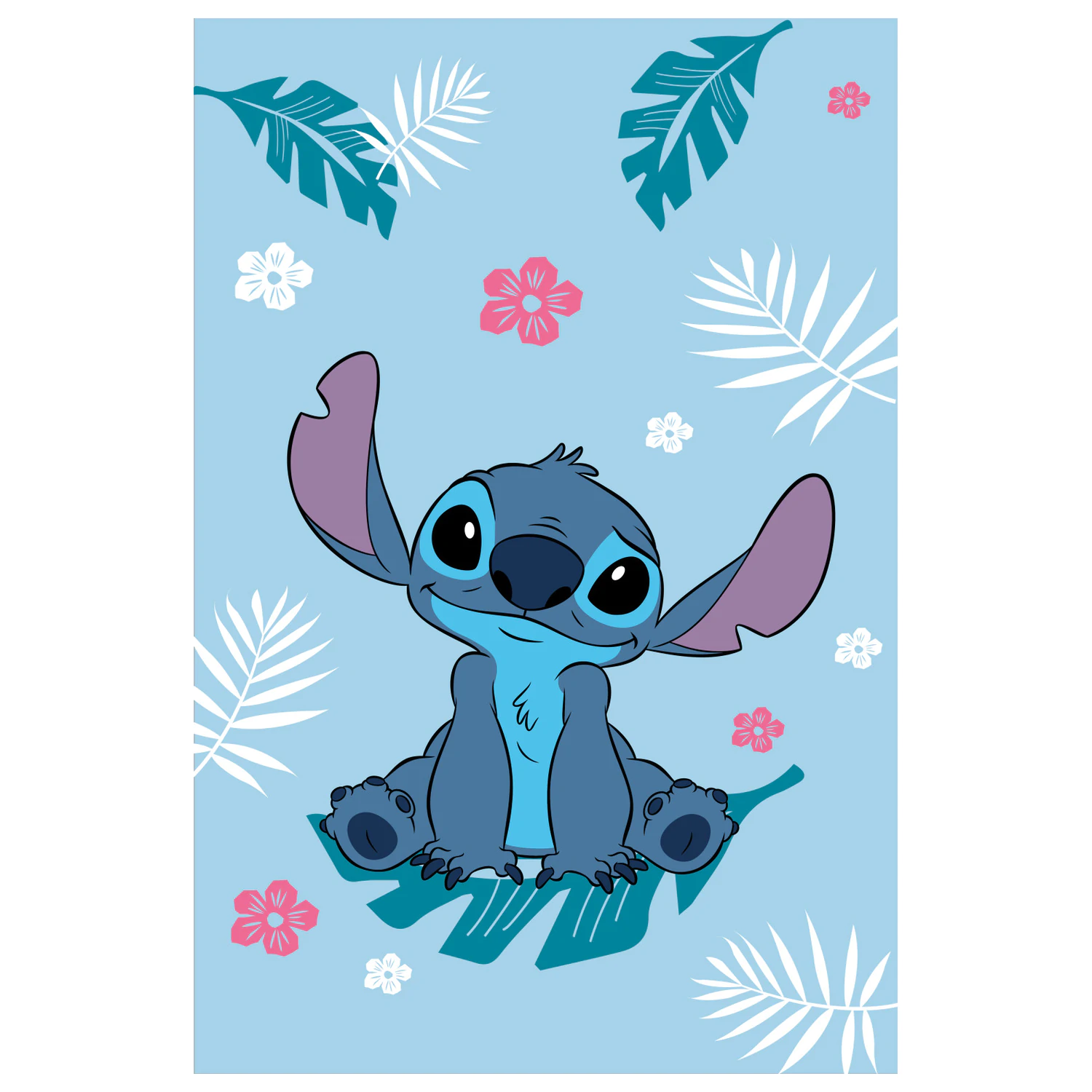 Stitch Blue patura fleece poza produsului