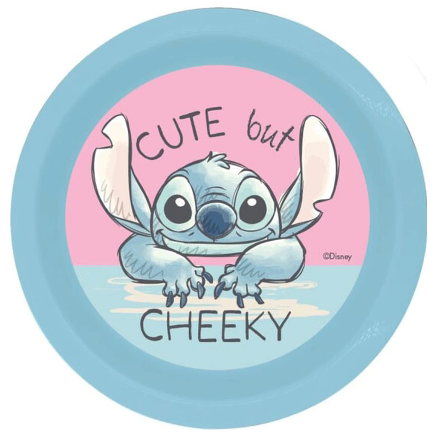 Stitch Cheeky Plastic Placă plată poza produsului