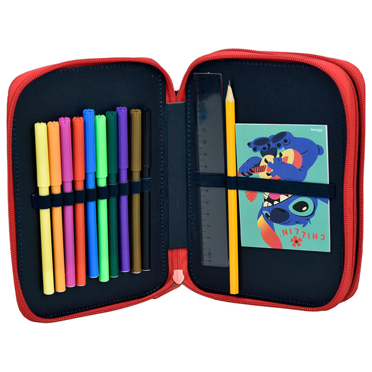 Stitch Chillin' Geantă de creioane cu 2 etaje, umplută poza produsului