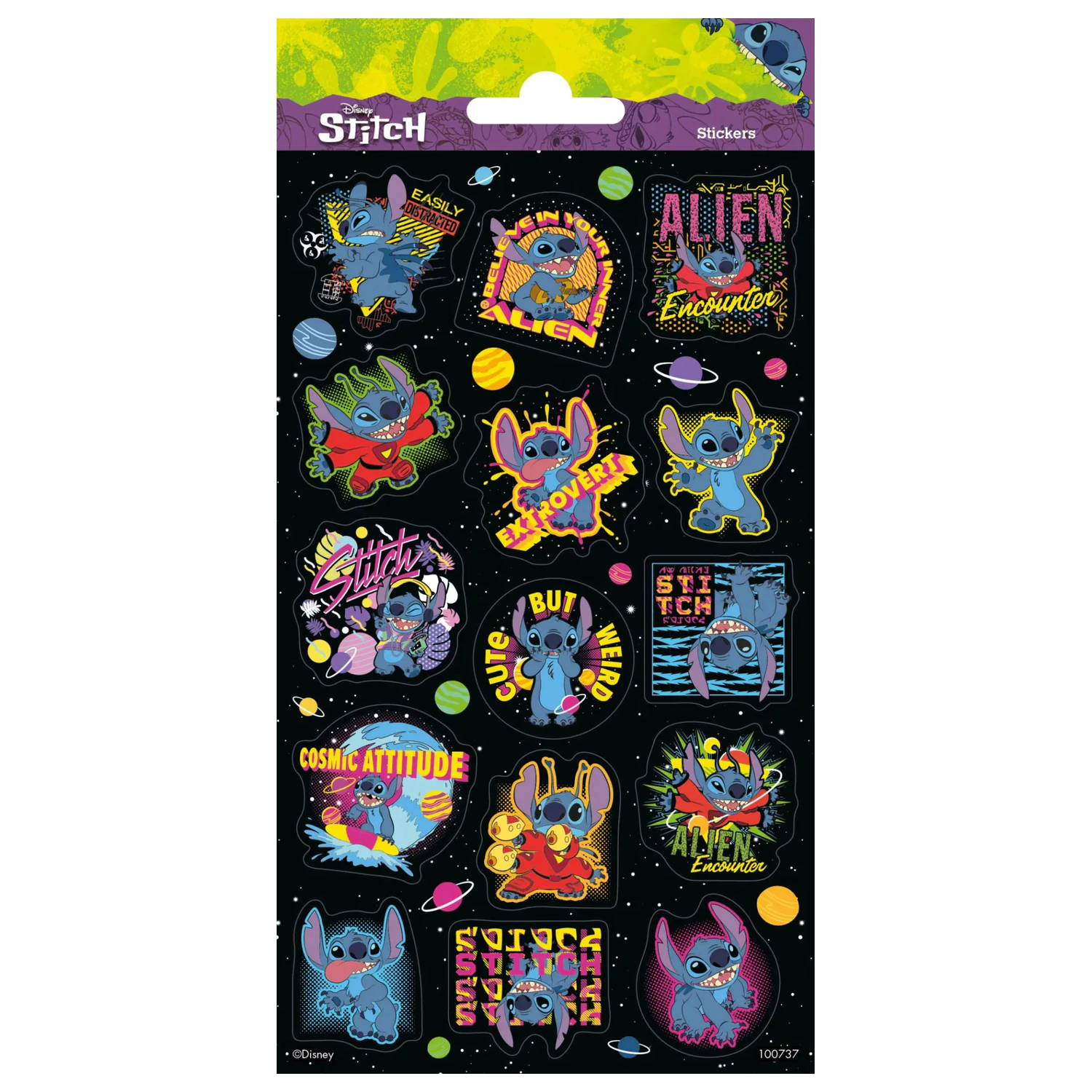 Stitch Extrovert Glitter Set de stickere autocolante poza produsului
