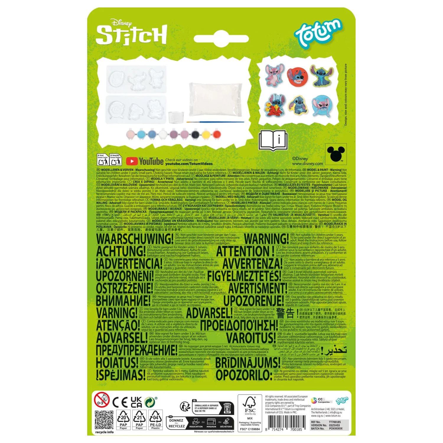 Stitch Extrovert set de mulaj din ipsos poza produsului