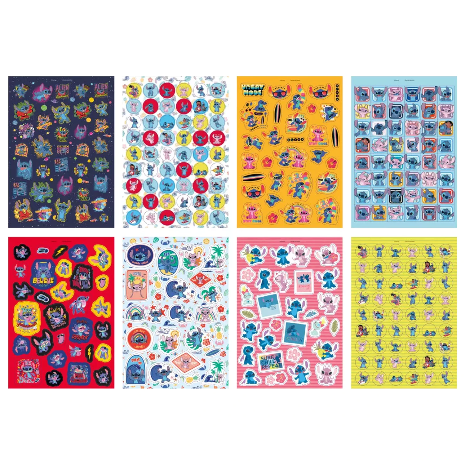 Stitch Extrovert Sticker Pack 8 coli poza produsului