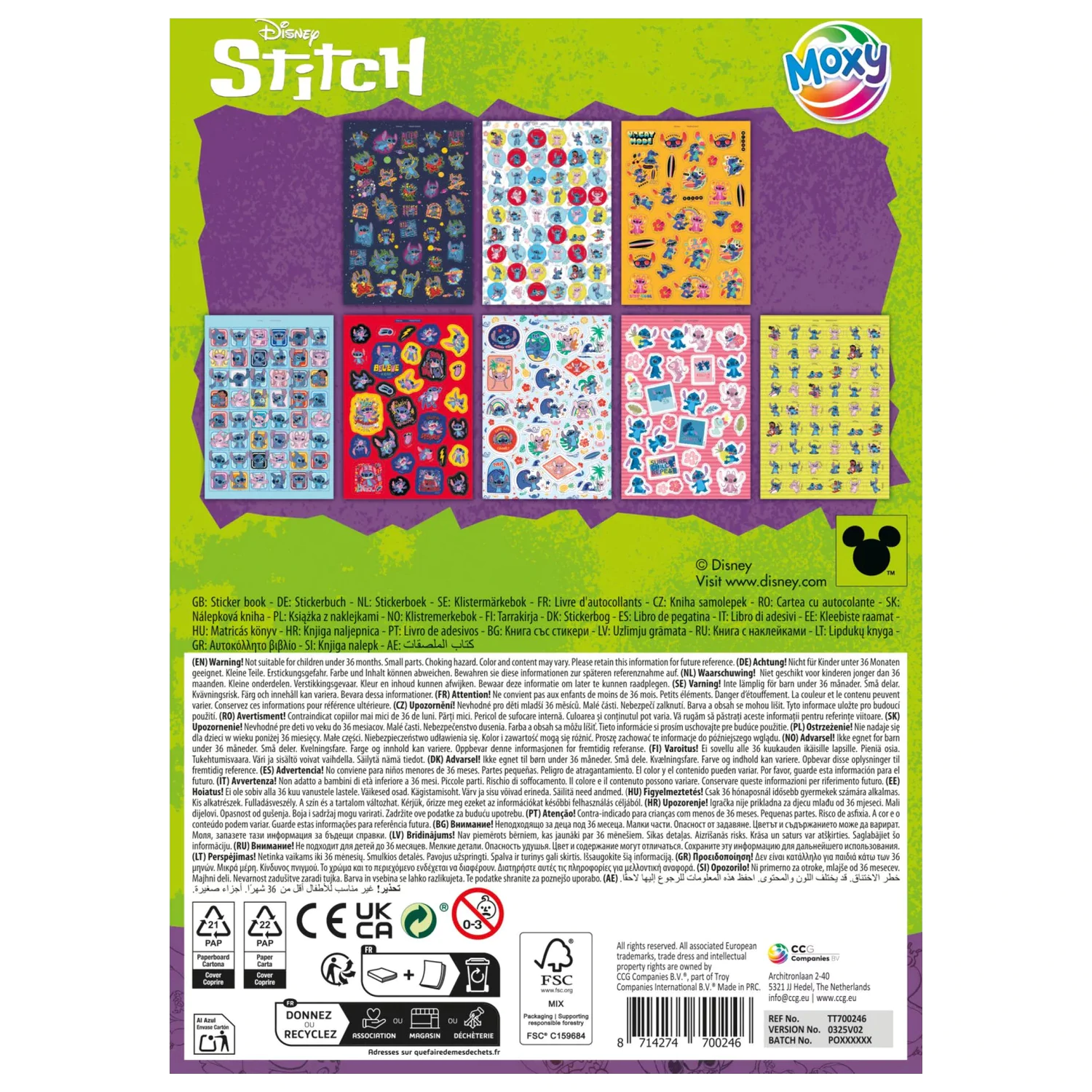 Stitch Extrovert Sticker Pack 8 coli poza produsului