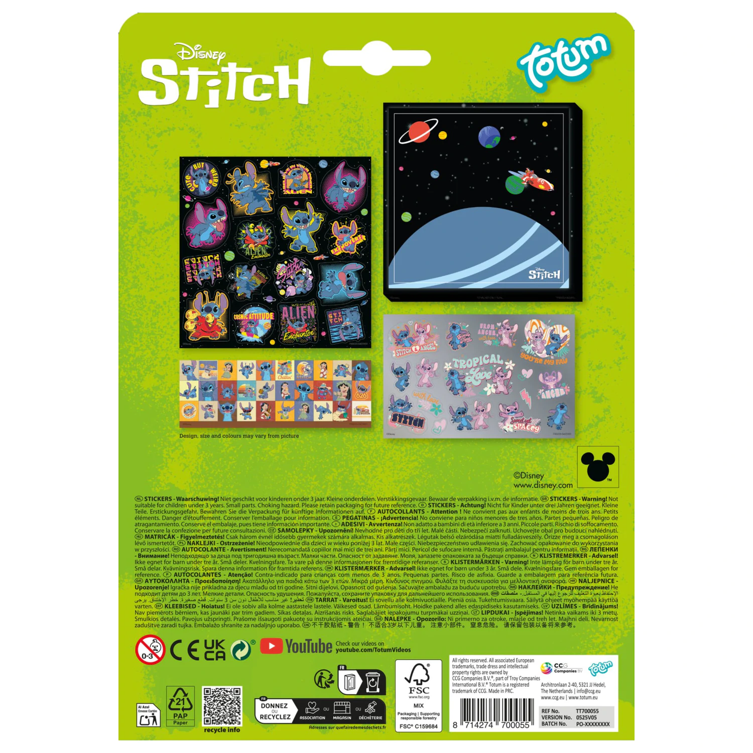 Stitch Extrovert Set de autocolante poza produsului