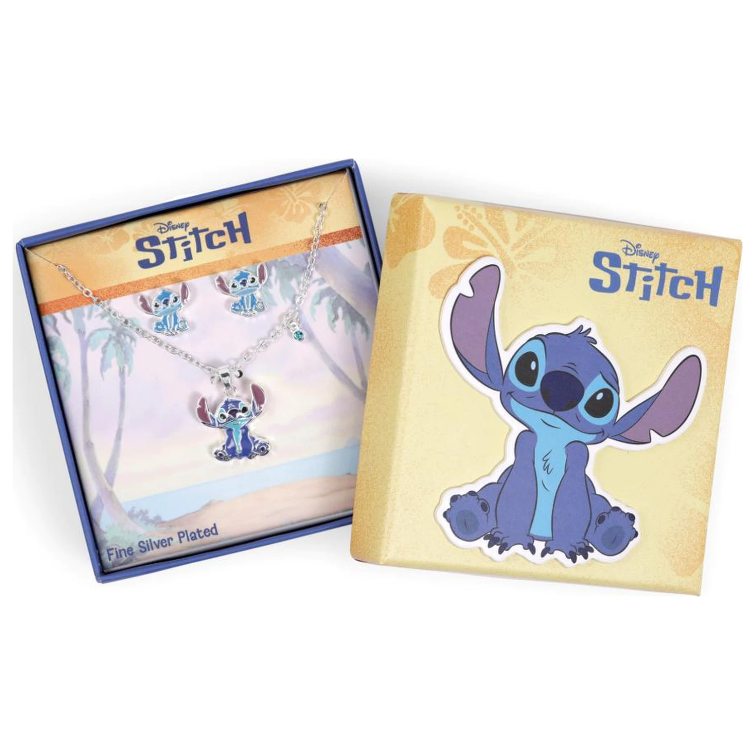Stitch Cercei si Colier Set Alama Placata poza produsului
